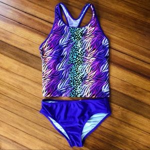 speedo girls tankini set - purple